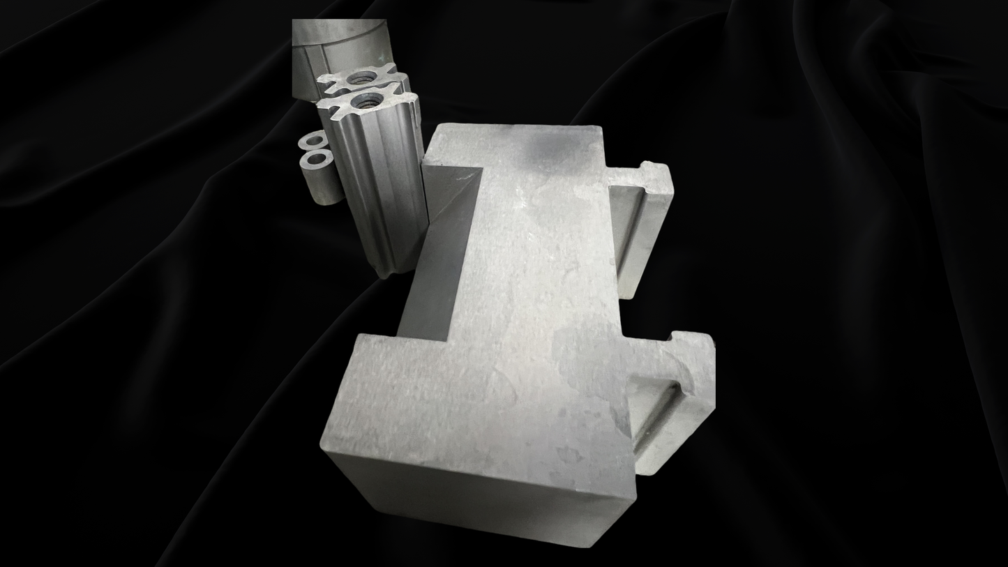 Industrial-Grey EDM Machined Block | ±0.01mm Tolerance | Custom CAD/3D Design